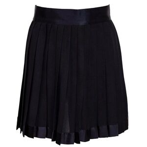 Gianni Versace Black Silk Pleated Chiffon Skirt